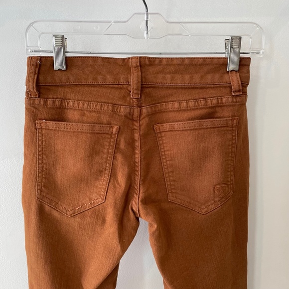 Skinny High Waist Carmar Jeans Brown Tan Copper - Picture 2 of 9